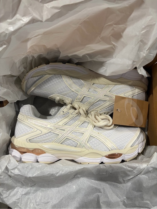 Asics Shoes - ASICS White and Cream Mesh Athletic Sneakers